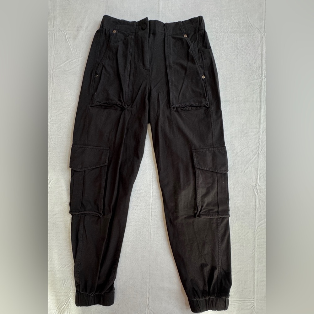 ALLSAINTS Freda Lightweight Cargo Pants Black Women's Size US 2 UK 6 EU 34